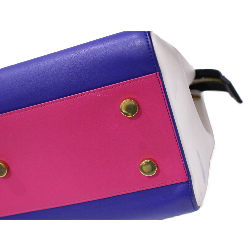 Saint Laurent Cavalieve White Blue Bag Gauche Shoulder strap Pink Handbag - Picture 5 of 7